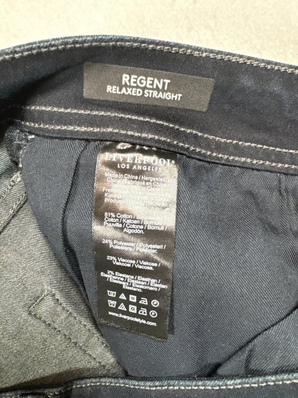 Liverpool Los Angeles Regent Jeans Men 40x36 Blue Denim Relaxed Fit Straight Leg - Picture 4 of 9